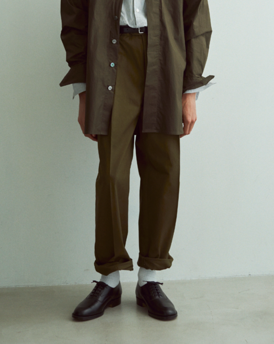 2タック入りヴィンテージコットンチノパンツ