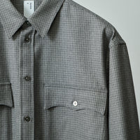 SAMPLE SALE High Density Check Wool Shirt