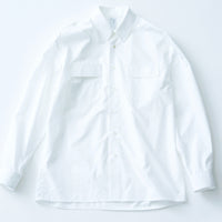 SAMPLE SALE フィンクスコットンフレンチネイビーエポレットシャツ