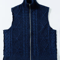 Archive ドライバーズアラン柄ニットベスト (NAVY x BLUE)