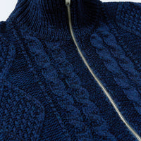 Archive ドライバーズアラン柄ニットベスト (NAVY x BLUE)