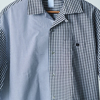 26SS SAMPLE Open collar H/S Gingham Check Shirt