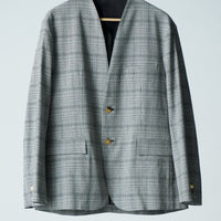 26SS SAMPLE Silk nep Collarless Jacket