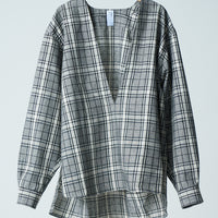 26SS SAMPLE Collarless L/S Pullover shirt