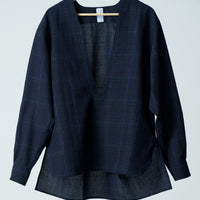 26SS SAMPLE Collarless L/S Pullover shirt