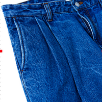 SAMPLE SALE 13ozバイオラーぜブリーチレーザー加工デニムパンツ