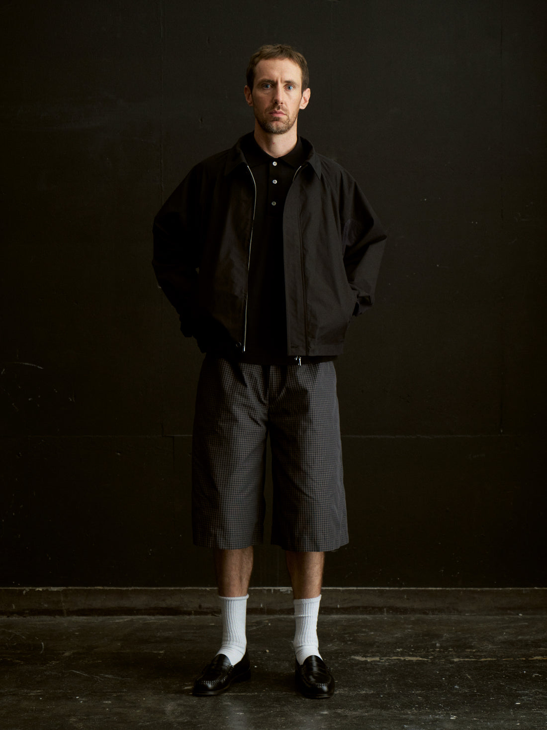 26SS SAMPLE High density Chambray Drizzler Jacket