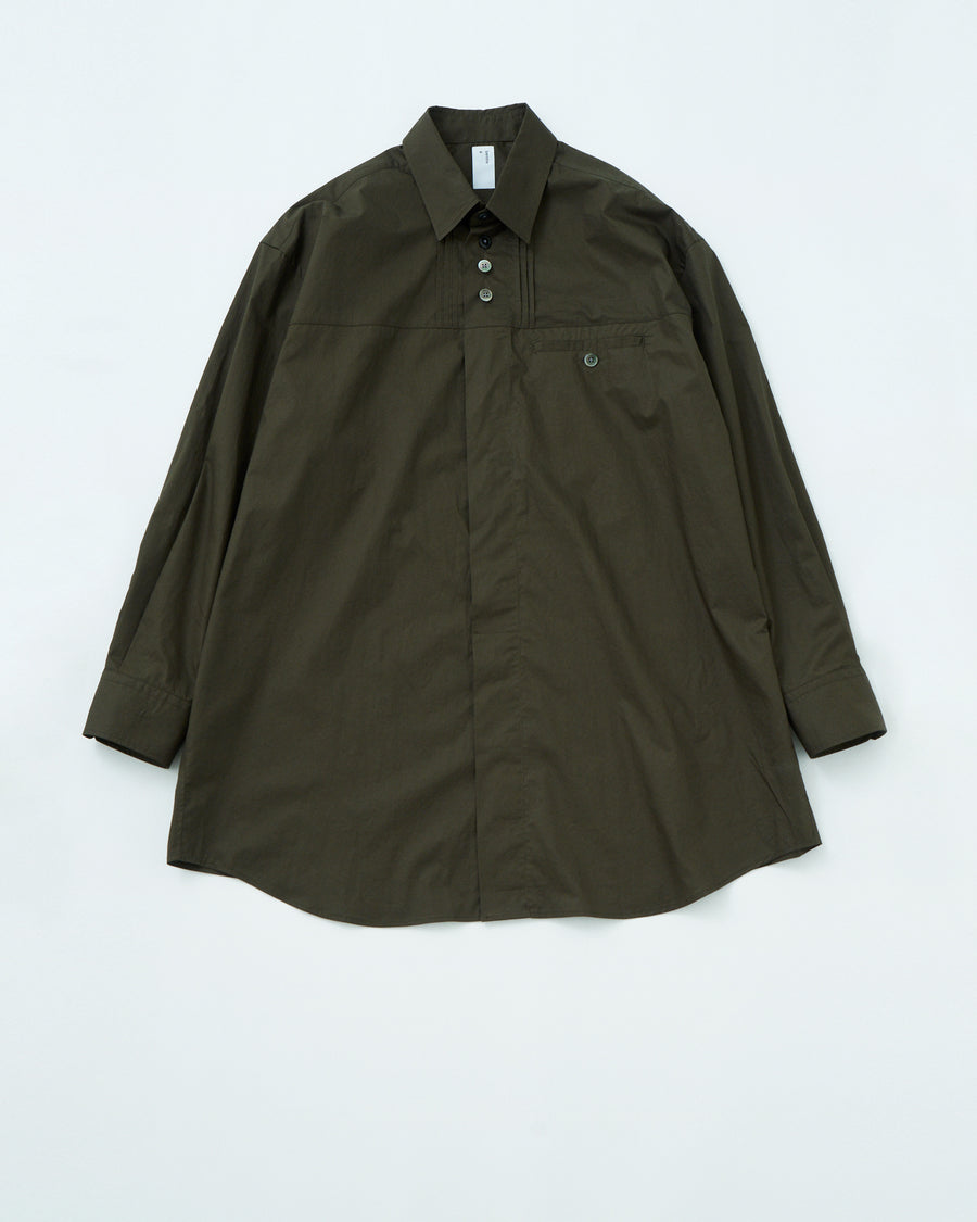 SAMPLE SALE Compact Twill Luster TKS Finished Tyrol Long Shirt