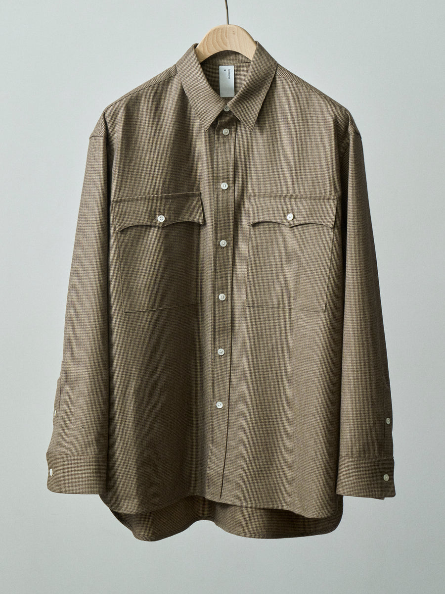 SAMPLE SALE High Density Check Wool Shirt