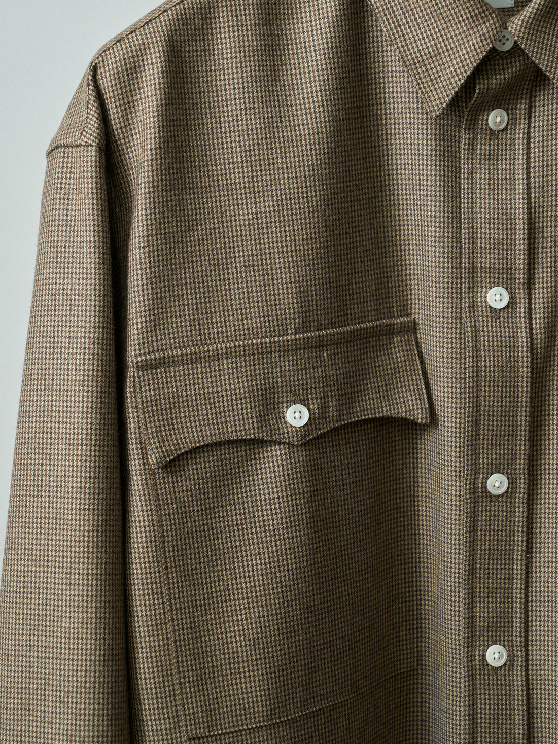 SAMPLE SALE High Density Check Wool Shirt