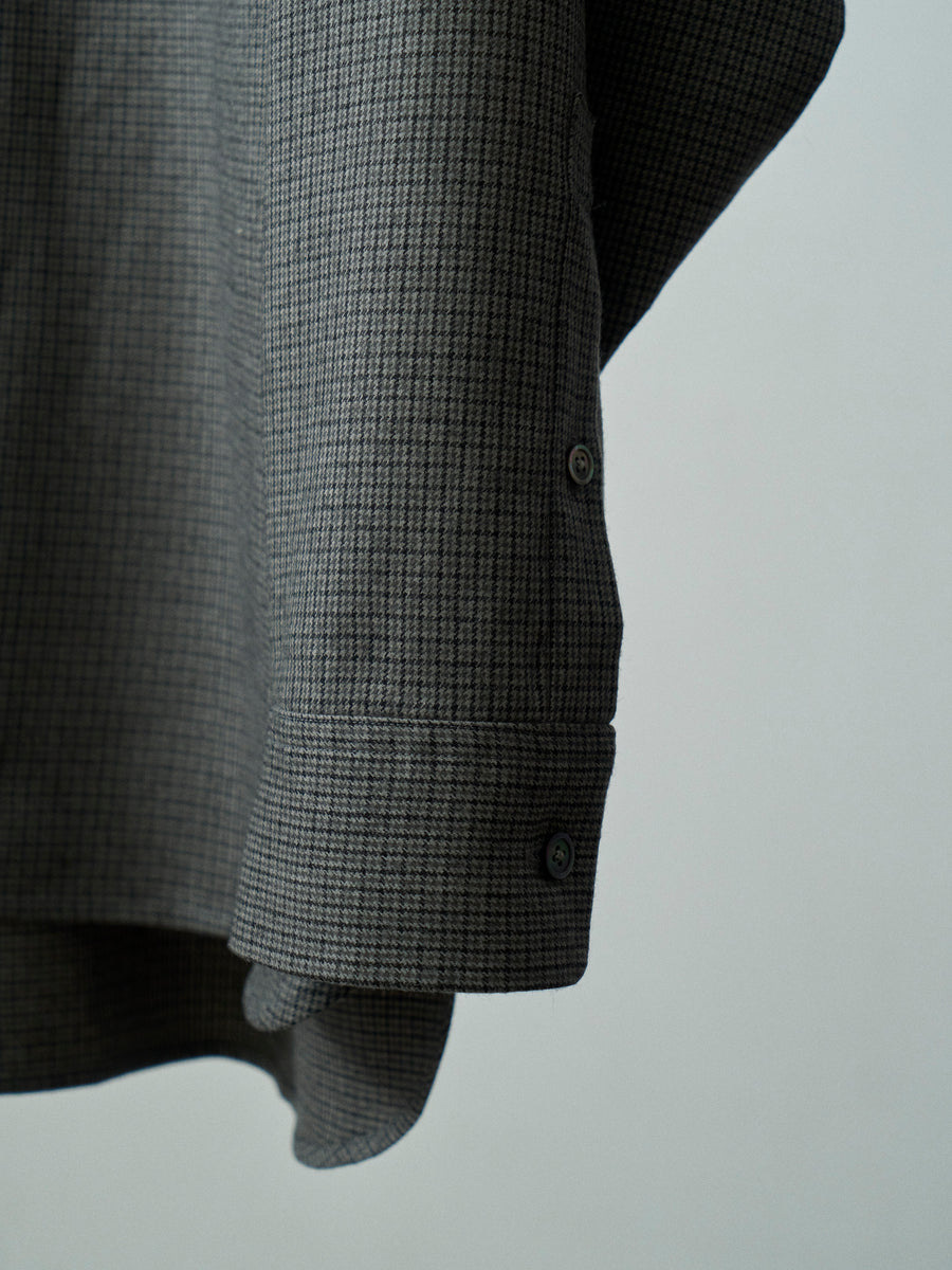 SAMPLE SALE High Density Check Wool Shirt