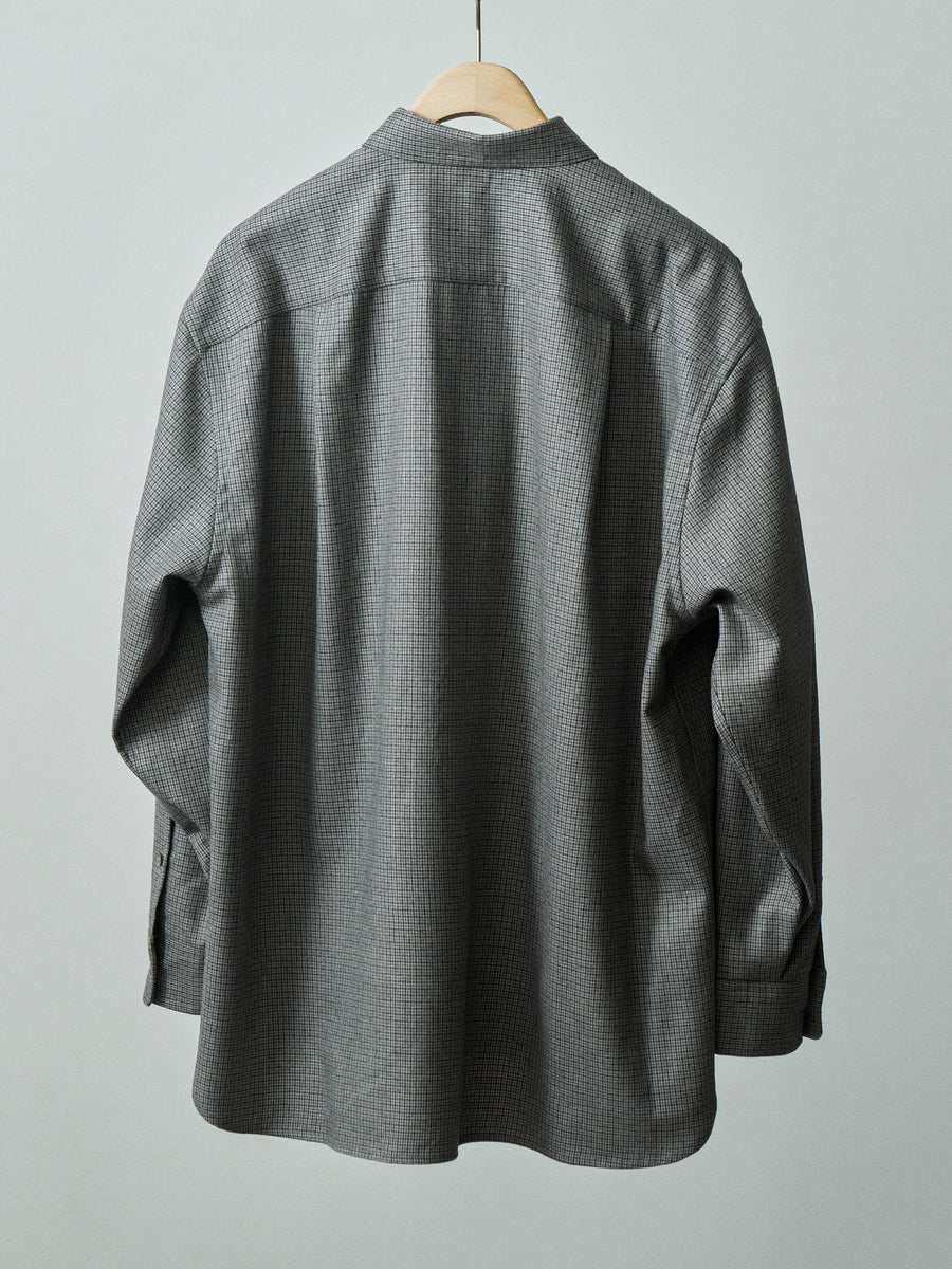 SAMPLE SALE High Density Check Wool Shirt