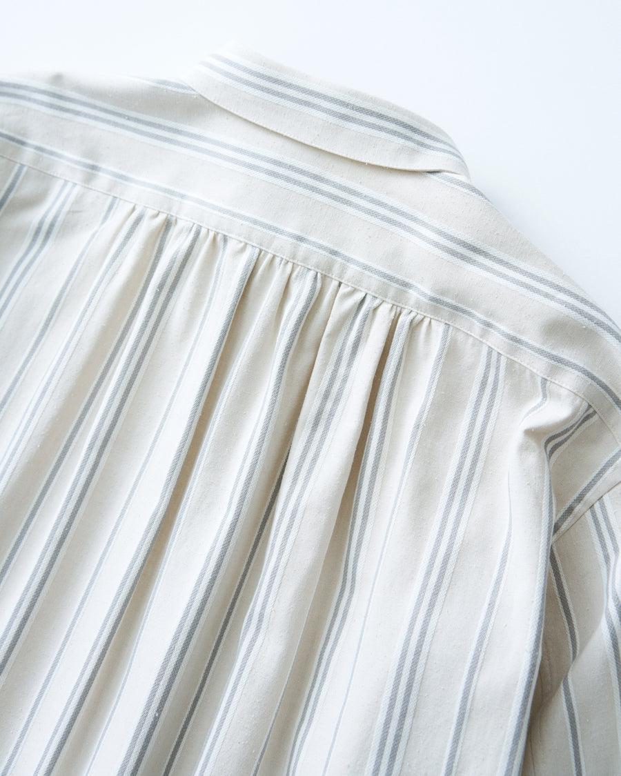 SAMPLE SALE シルクドビーフレンチアーミーグランパシャツ