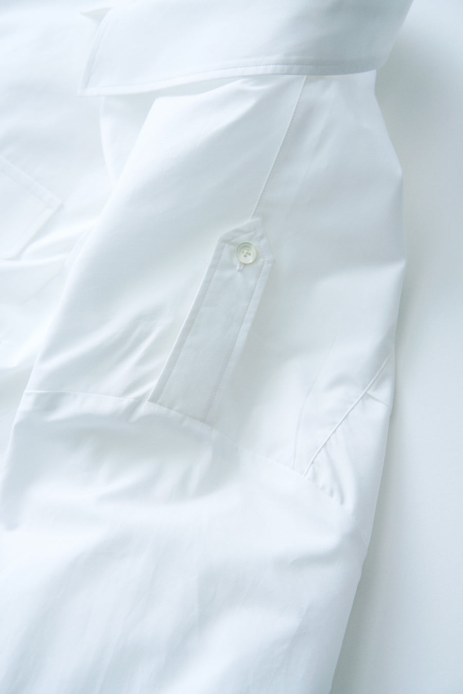 SAMPLE SALE フィンクスコットンフレンチネイビーエポレットシャツ