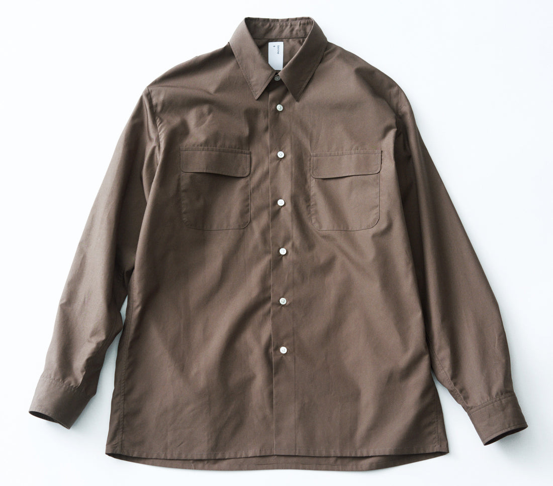 SAMPLE SALE フィンクスコットンフレンチネイビーエポレットシャツ