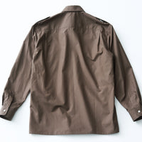 SAMPLE SALE フィンクスコットンフレンチネイビーエポレットシャツ