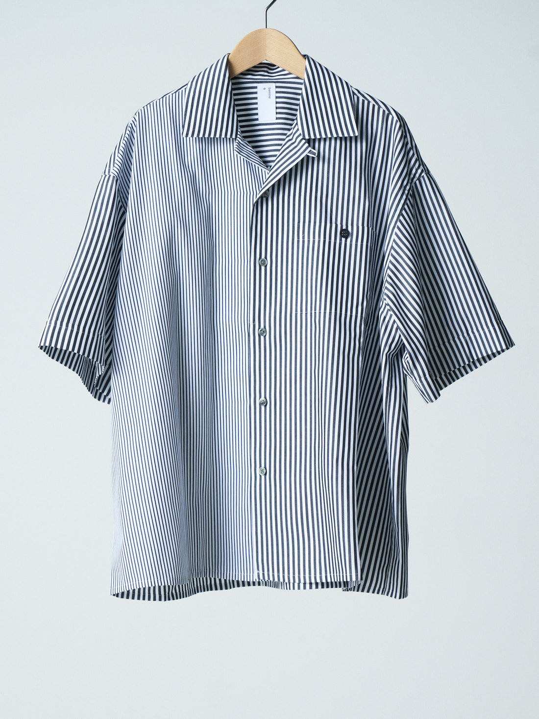 26SS SAMPLE Open collar  H/S  Stripe Shirt