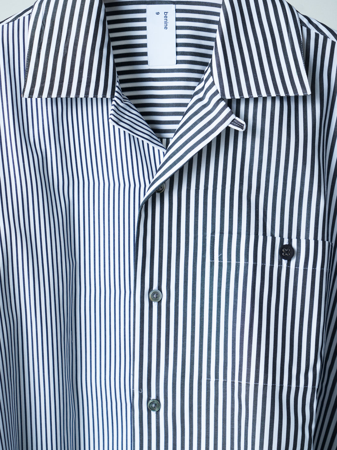 26SS SAMPLE Open collar  H/S  Stripe Shirt