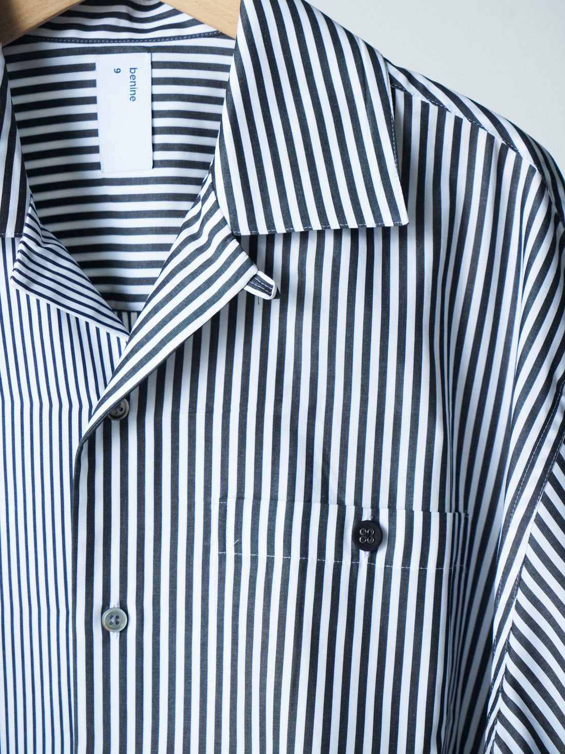 26SS SAMPLE Open collar  H/S  Stripe Shirt