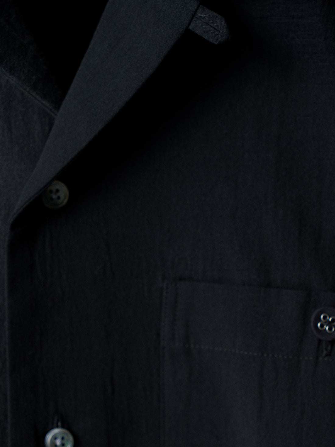 26SS SAMPLE Open collar  H/S  Organic cotton Shirt