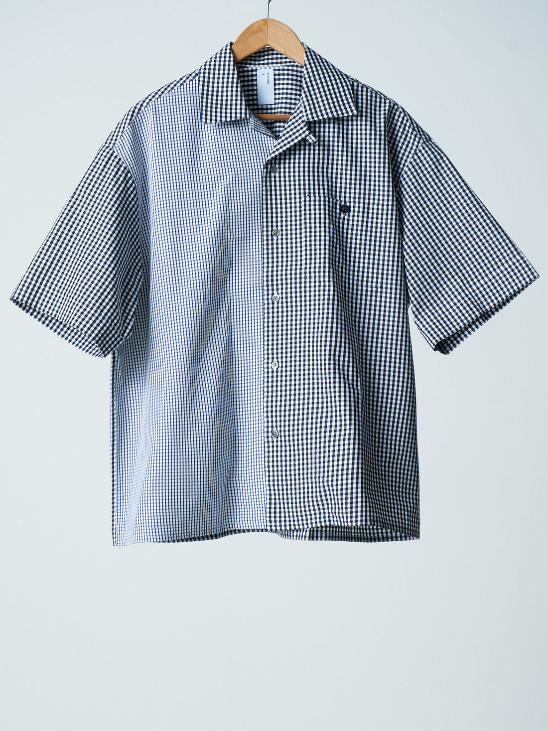 26SS SAMPLE Open collar  H/S  Gingham Check Shirt