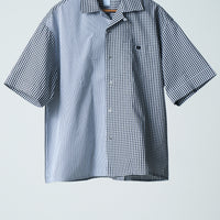 26SS SAMPLE Open collar  H/S  Gingham Check Shirt