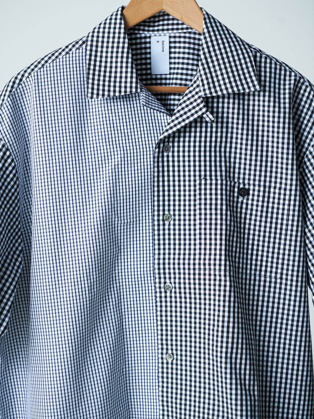 26SS SAMPLE Open collar  H/S  Gingham Check Shirt