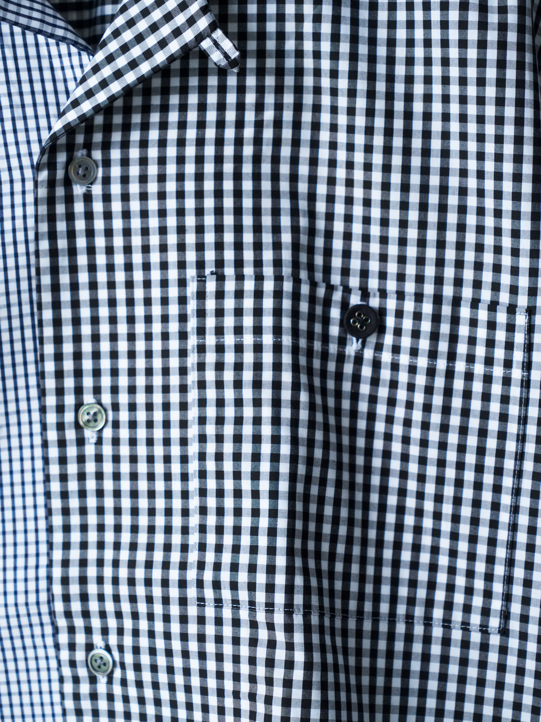 26SS SAMPLE Open collar  H/S  Gingham Check Shirt