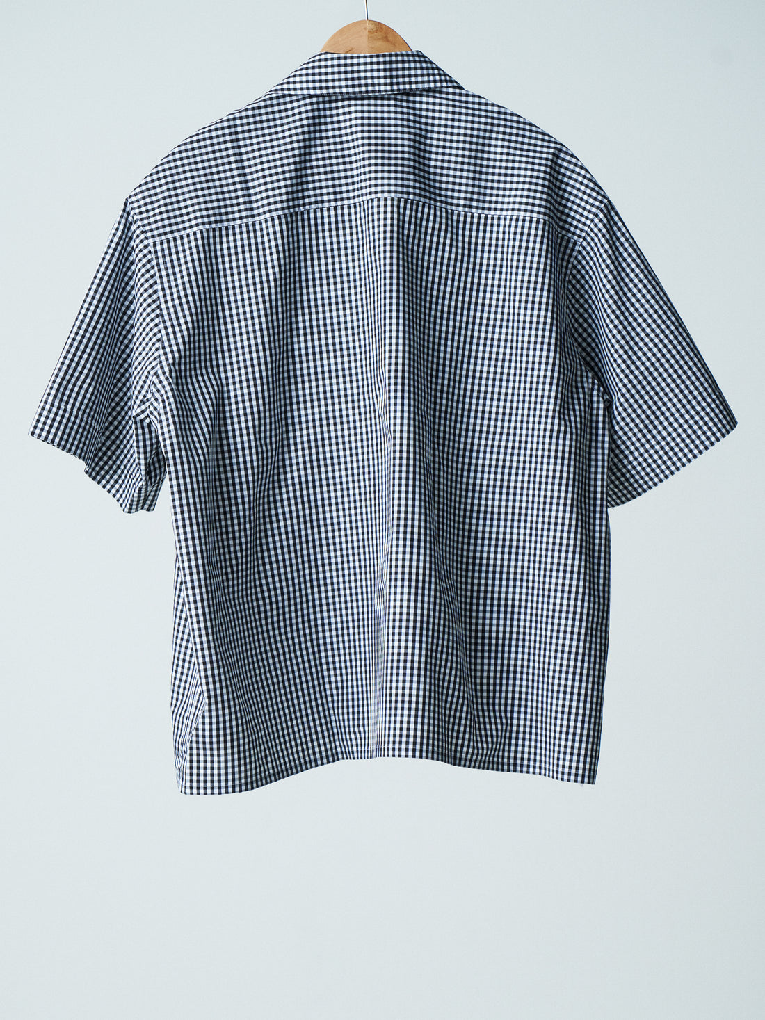 26SS SAMPLE Open collar  H/S  Gingham Check Shirt