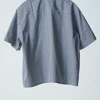 26SS SAMPLE Open collar  H/S  Gingham Check Shirt