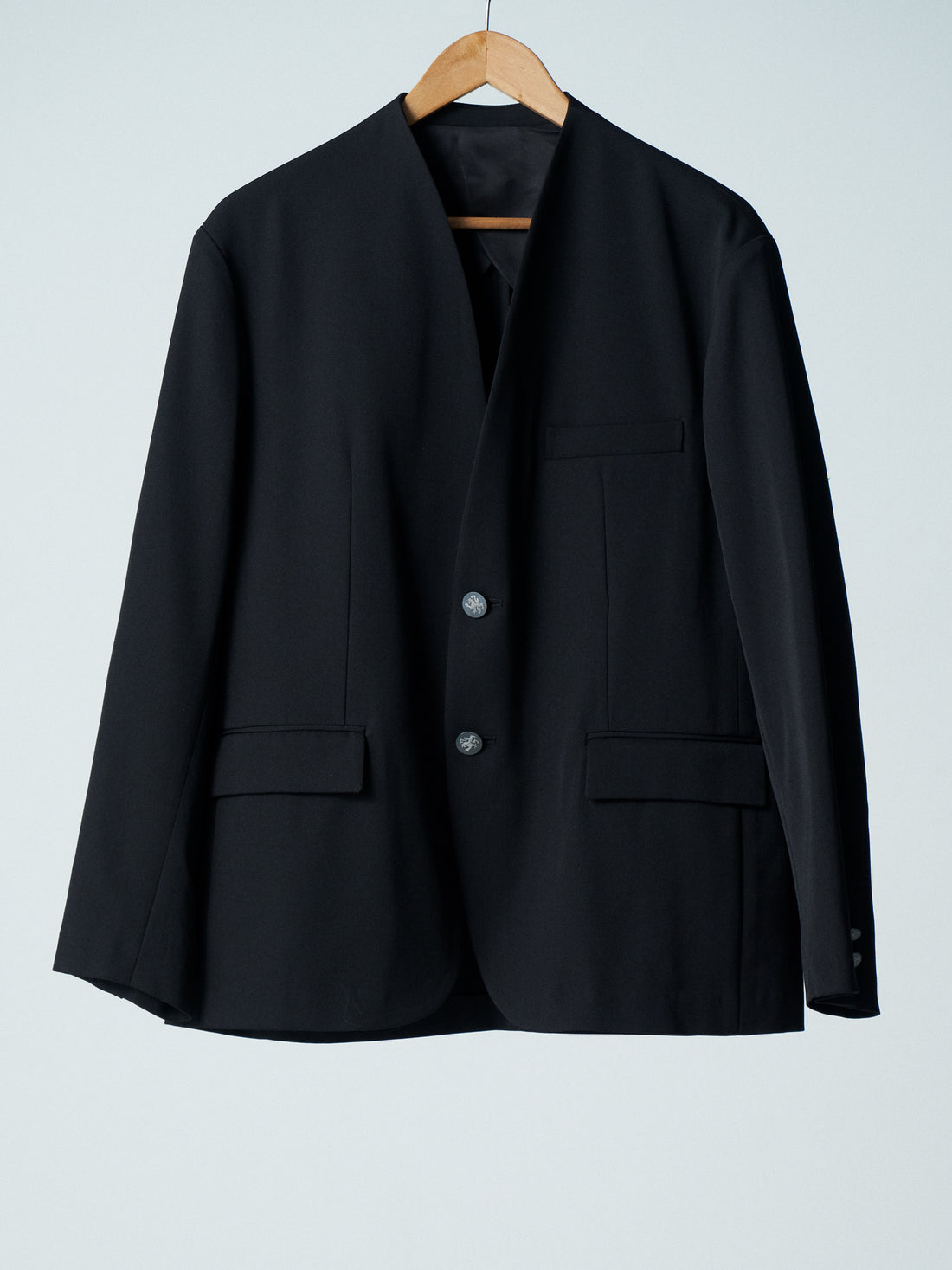 26SS SAMPLE Doeskin 2B Collarless Jacket